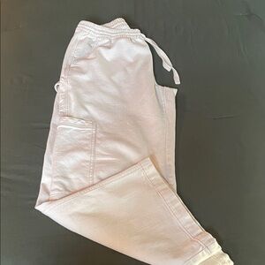 Aerie Cream Colored Wide Leg Cargo Pants